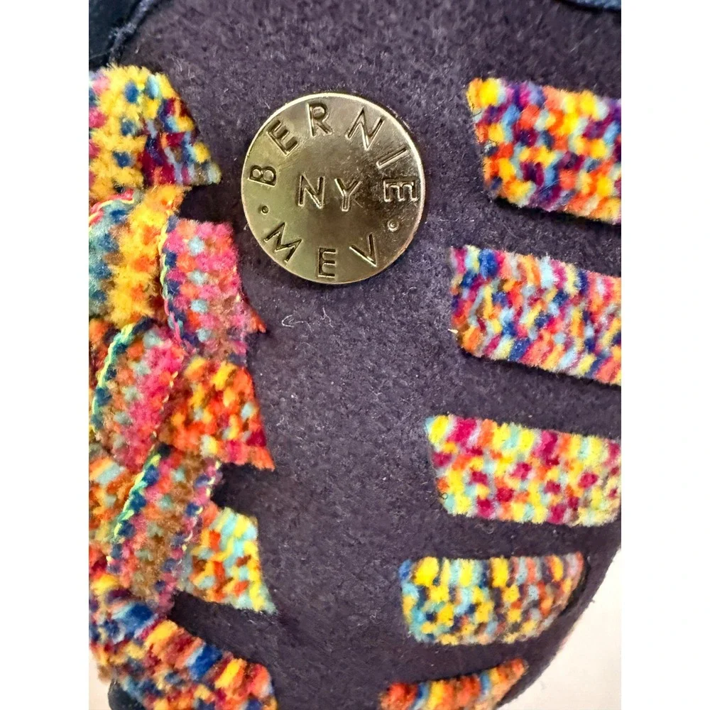 Boho Multicolor Woven Mary Jane Platform Wedge Shoes EU 39 Colorful Eclectic